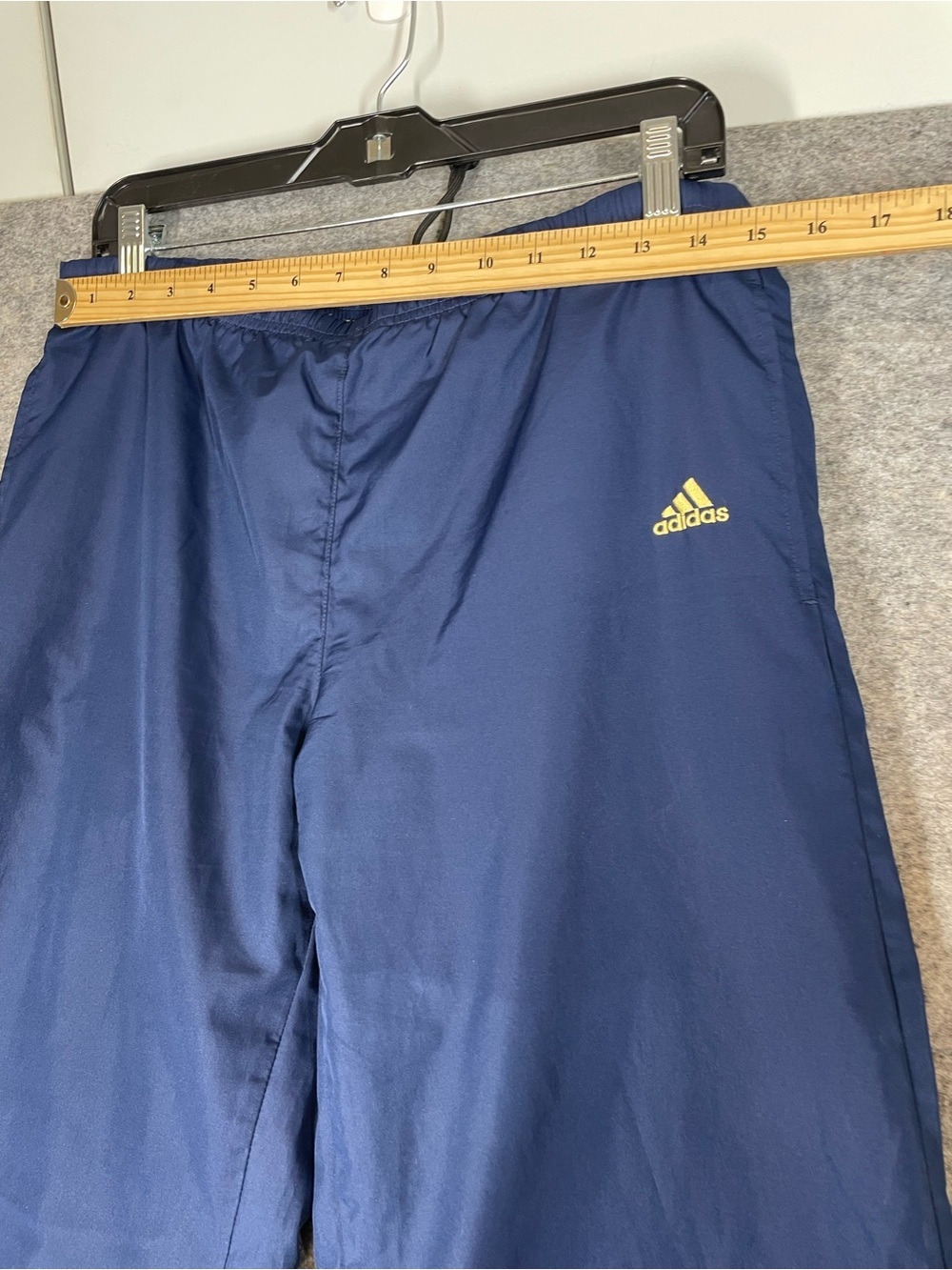 Vintage Y2K Adidas Track Pants Blue Small Athletic Windbreaker Joggers Training - Picture 7 of 15